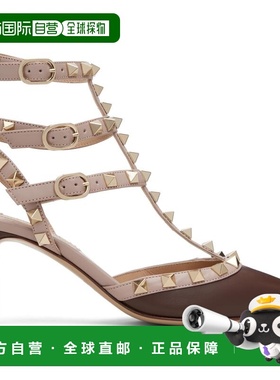 香港直邮valentino 华伦天奴 女士 棕色 Rockstud Caged 高跟鞋 7