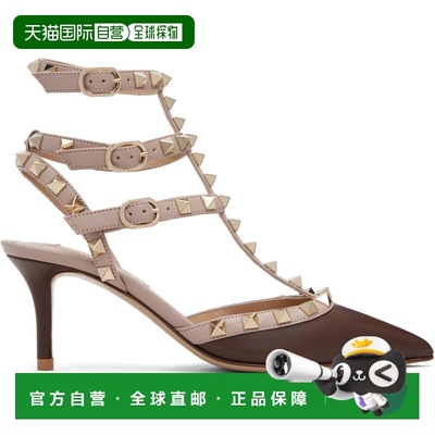 香港直邮valentino 华伦天奴 女士 棕色 Rockstud Caged 高跟鞋 7
