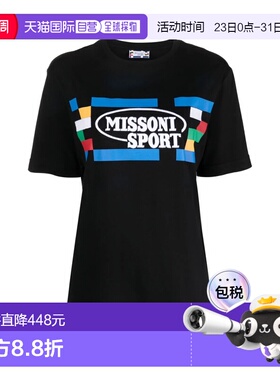 1h可退 香港直邮MISSONI 米索尼 女士 运动徽标T恤 2301DC23SL00B