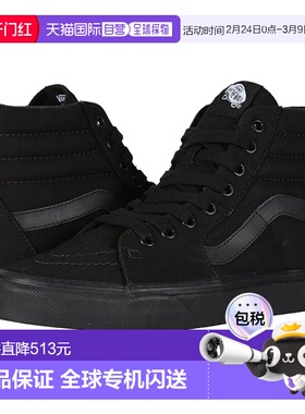 1h可退 香港直邮Vans 范斯 男士 SK8-Hi 运动休闲鞋 black黑色 舒
