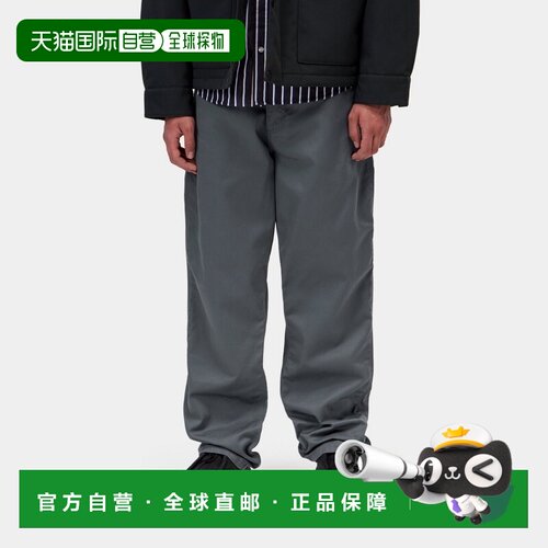 自营欧洲直邮Carhartt WIP Simple Pant男士炭灰色聚酯纤维直筒休