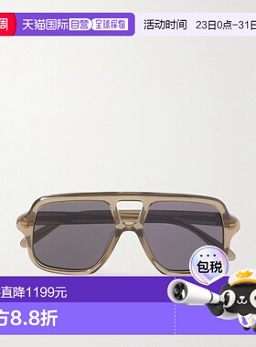 1h可退 香港直邮LOEWE 罗意威 男士 飞行员醋纤太阳眼镜 LW40161U