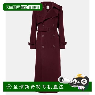 香港直邮Simkhai Rumi 1h可退 女士 舒适时 羊毛混纺大衣 red红色