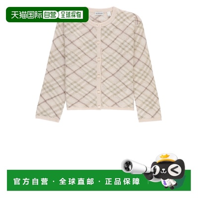 1h可退 香港直邮Burberry 巴宝莉 女童 Kids 粉色毛线衫童装 8109