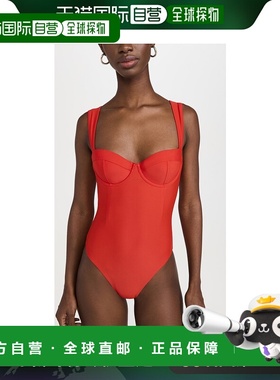 1h可退 香港直邮Simkhai 女士 Kyle 连身紧身胸衣 red红色 舒适时
