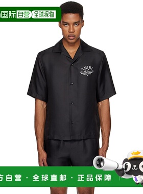 1h可退 香港直邮AMIRI 男士 黑色 Arts District 衬衫 AMSTBW1018