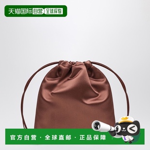 香港直邮Miu Miu 缪缪 女士 Cocoa-coloured 绸缎小包 5NG010049F