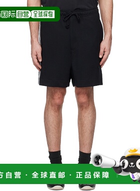 1h可退 香港直邮Y-3 男士 黑色 French Terry Cutline 短裤 JN703