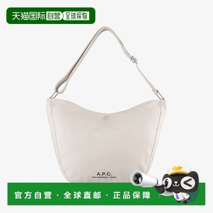 欧洲直邮APC 女士米色再生帆布手提包单肩包斜挎包女包