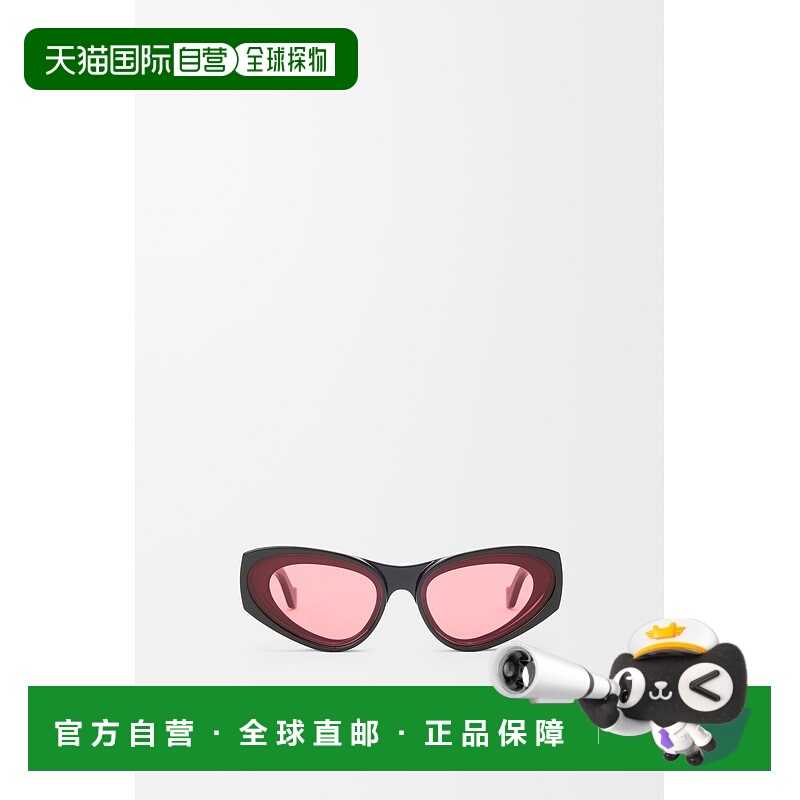 自营1h可退 欧洲直邮Loewe罗意威 女士黑色尼龙猫眼款太阳镜