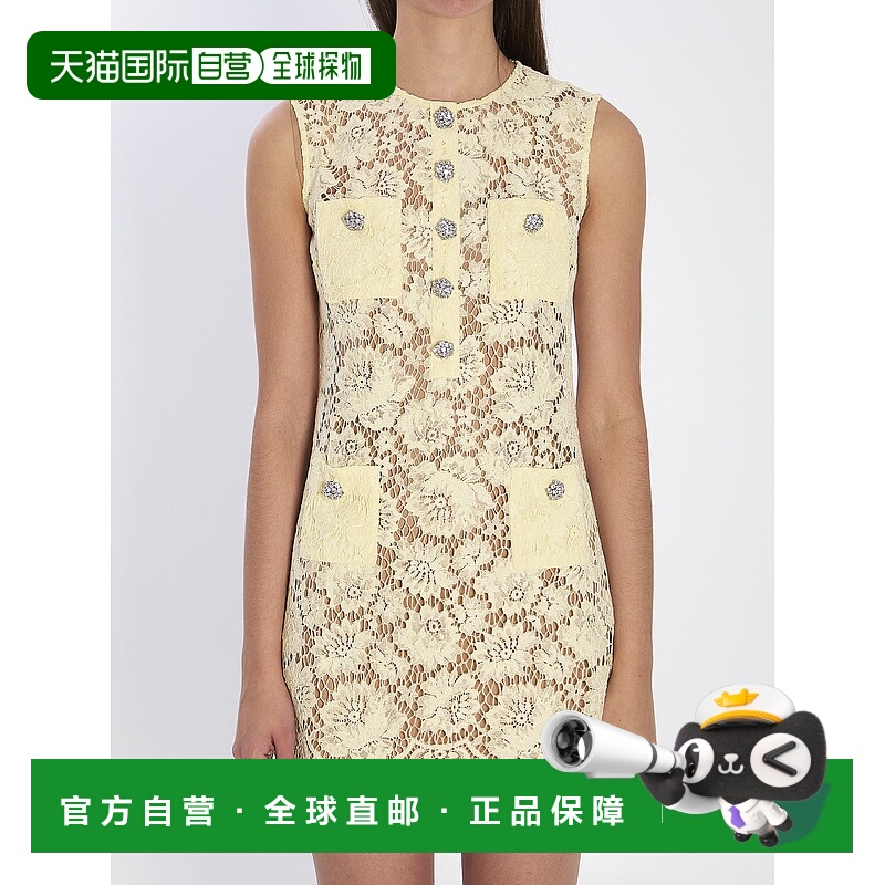 香港直邮Self-Portrait 女士 精美蕾丝迷你连衣裙 RS26217SYELLOW
