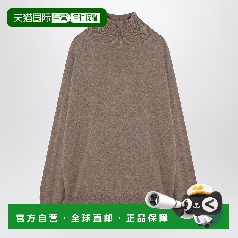 1h可退 香港直邮AURALEE 男士 浅棕羊绒高领上衣 A24AP03BCWSNB