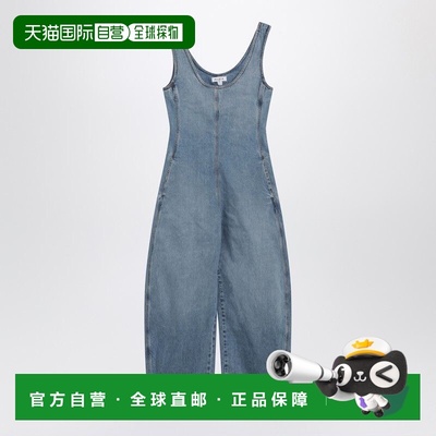 1h可退 香港直邮alaia 女士 ROUNDED 牛仔水洗蓝色连体裤 AA9U004