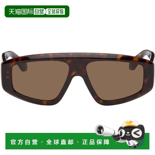 1h可退 香港直邮alaia 女士 棕色 Aviator Mask 太阳镜 AA0092S00