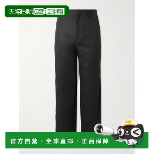 1h可退 香港直邮AURALEE 男士 130s 直筒麦尔登呢羊毛/斜纹布西装