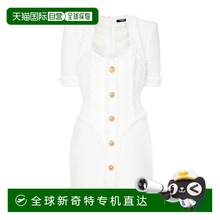 香港直邮Balmain 粗花呢连衣裙 DF1R7325XC67短袖