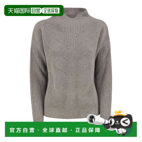香港直邮Herno 女士 PURE 羊毛织纹针织高领套头衫 ML00023DR7018