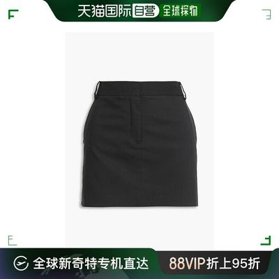 香港直邮TIBI 女士 斜纹布迷你半身裙 U122FL5199