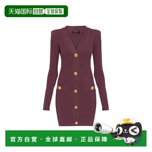 包臀裙 FF0R8033KJ15长袖 香港直邮Balmain V领连衣裙