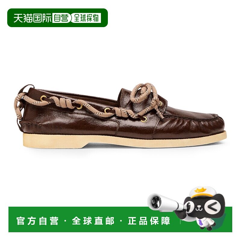 欧洲直邮自营GOLDEN GOOSE黄金鹅 Cruise女士深棕色亮面皮革乐福