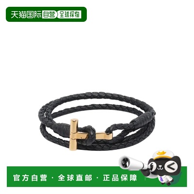 香港直邮Tom Ford 汤姆 福特 男士 T 编织皮革手链 JM005ICL002GN