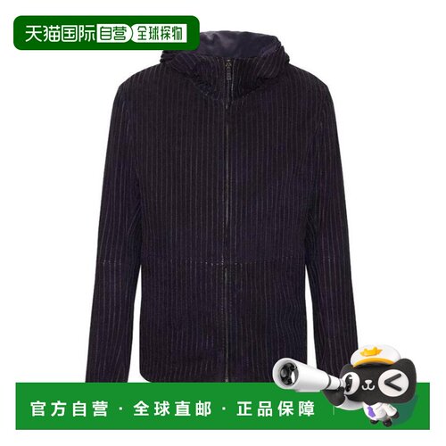 1h可退 香港直邮Giorgio Armani 连帽条纹休闲夹克 5SR11P5SP16