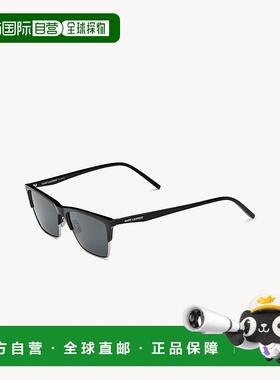 自营欧洲直邮YSL圣罗兰 SL 767女士黑色/银色/黑色醋酸纤维惠灵顿