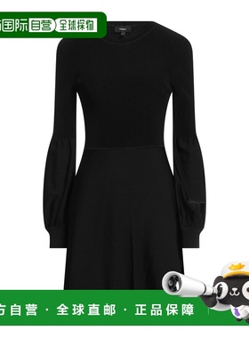 1h可退 香港直邮THEORY 希尔瑞 女士 短款连衣裙 black黑色 舒适