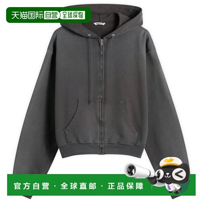香港直邮AURALEE 男士 Auralee 拉链皮玛棉连帽套头衫 A25AP01MSI