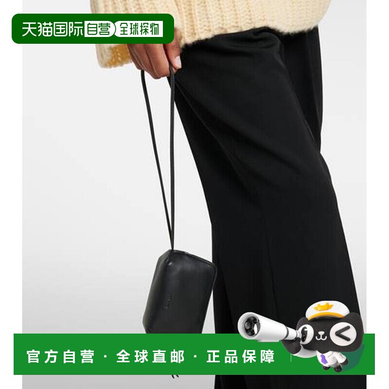 香港直邮The Row 女士 Owen 皮革手包 black黑色 舒适时尚