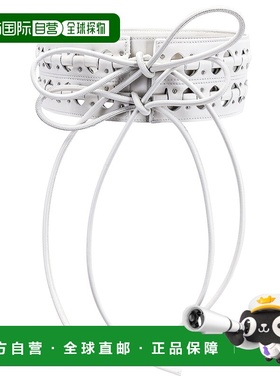 1h可退 香港直邮alaia 女士 铰链皮带 AA1C002GCA158 white白色