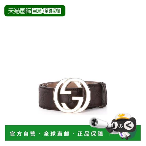 自营Gucci 双G皮带 114876AA61G古驰牛皮