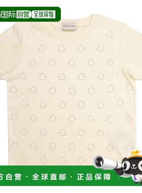 1h可退 香港直邮Moncler 盟可睐 女童 水晶徽标 T 恤童装 J19548C
