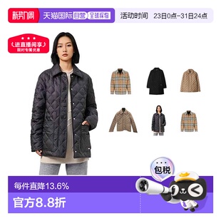 自营欧洲直邮BURBERRY博柏利舒适单排扣翻领棉服外套夹克