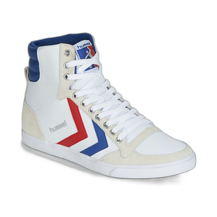 欧洲直邮hummel 男女同款白色平底高帮系带经典时尚舒适休闲板鞋