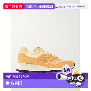 1h可退 香港直邮New Balance  女士 997 网纱皮革边绒面革运动鞋