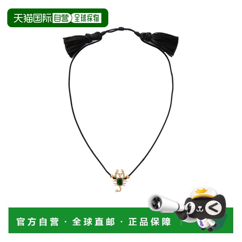 香港直邮VALENTINO 女士项链 WJ0Z92TQQCNG SS2026 黑色 绳结头饰