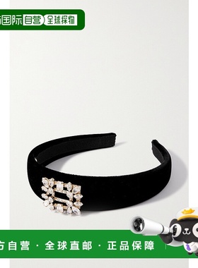 香港直邮ROGER VIVIER 罗杰 维维亚 女士 Broche 水晶缀饰天鹅绒