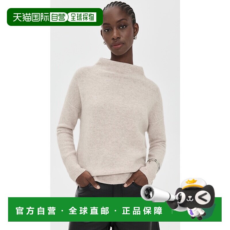 香港直邮VINCE 女士 水煮开司米漏斗领套头衫上衣