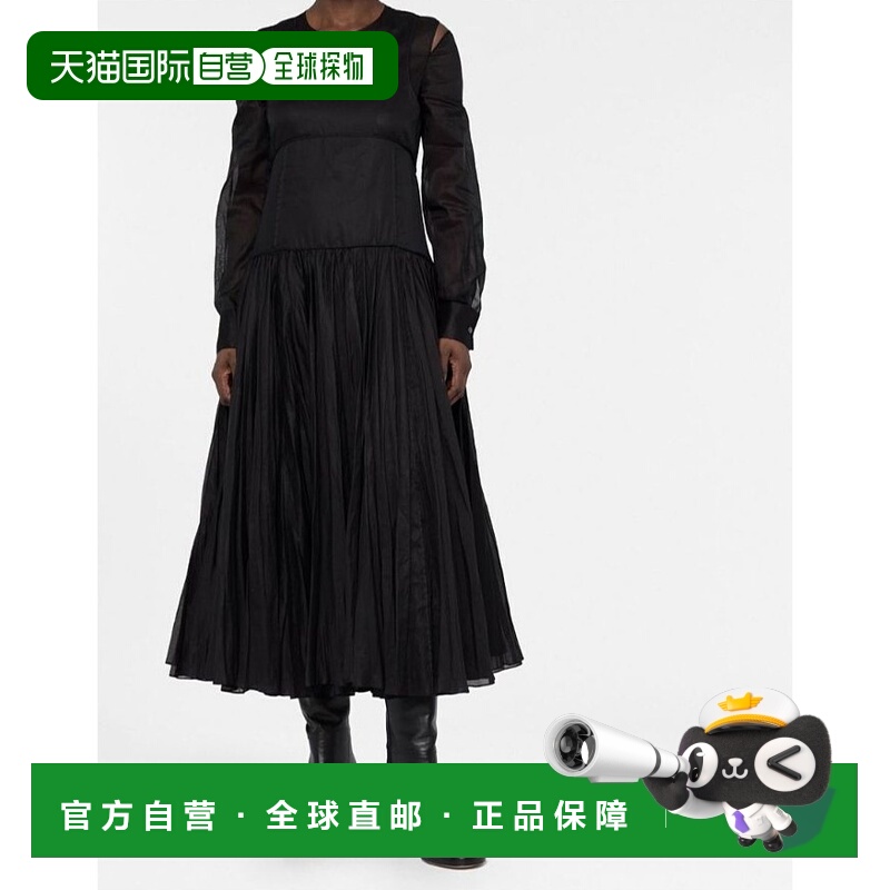 香港直邮Jil Sander 徽标长袖连衣裙 J02CT0101J45014