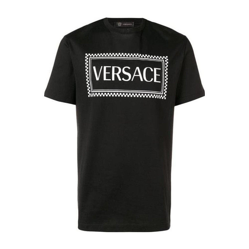 香港直邮Versace范思哲基础T恤黑色简约印花日常休闲百搭户外