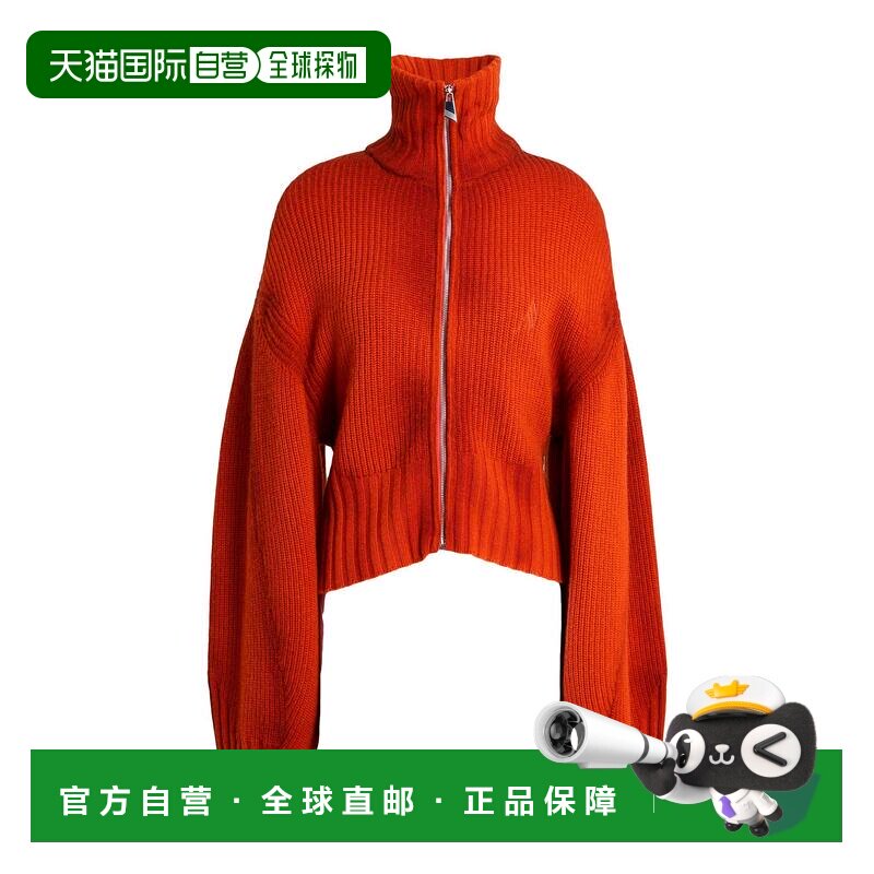 1h可退 香港直邮The Attico 女士 拉链毛衣 orange橙色 舒适时尚