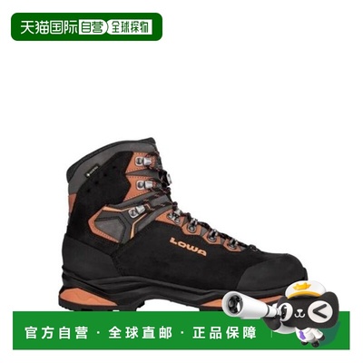 自营欧洲直邮LOWA CAMINO男士黑色/橙色牛巴革高帮徒步鞋