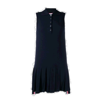 1h可退 香港直邮Thom Browne 海军蓝无袖网球连衣裙 FJD057A00050