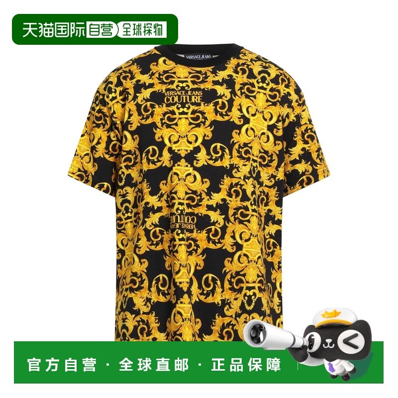 1h可退 香港直邮versace 范思哲 男士 T恤 black黑色 舒适时尚,男装,T恤,淘宝优惠券,粉丝福利购,淘宝优惠卷