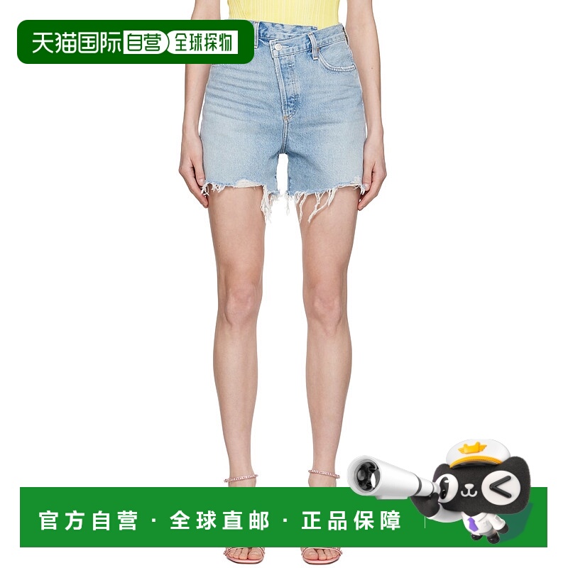 香港直邮AGOLDE 女士 蓝色 Criss Cross 牛仔短裤 A90381141