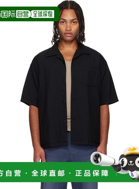 1h可退 香港直邮Visvim 维斯维木 男士 黑色 Wallis 羽绒短袖衬衫