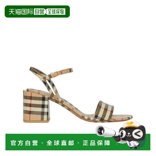 1h可退 香港直邮BURBERRY 女士凉鞋 80460401 AW2023 花色 格纹高