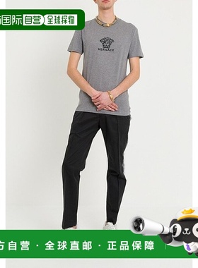 香港直邮Versace logo徽标圆领T恤 A82396A224589A904B短袖范思哲