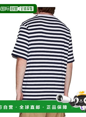 香港直邮Versace 条纹短袖T恤 10133021A09873范思哲